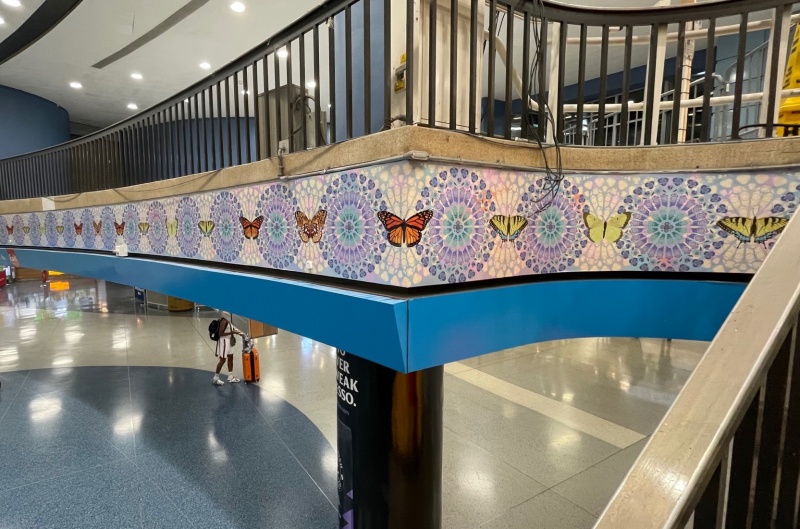 Public Art installation at Penn Station, NYC. Printing custom vinyl wallpaper and installing in many areas of the space.