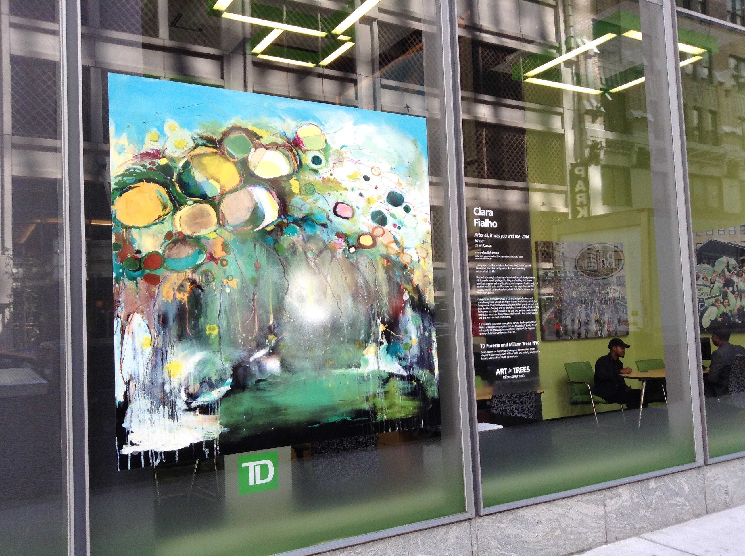 Roll out to for TD Bank windows, Art For Trees promotion using local artists