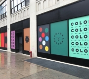 Color Factory in New York, Color X produced opening window graphics and all experiential graphics for interiors.