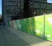 Printing vinyl mesh for construction site adds beauty to environment