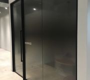 Custom printed privacy films for corporate conference rooms