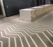 Nike NY Headquarters. - custom painted floor  graphics on concrete