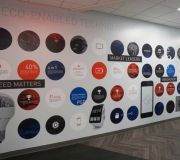 Digitally printed wall vinyl for corporate interior