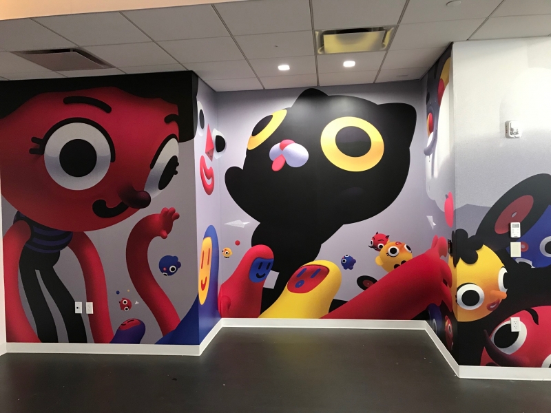 Digitally printed and installed large format vinyl for Google HQ NYC