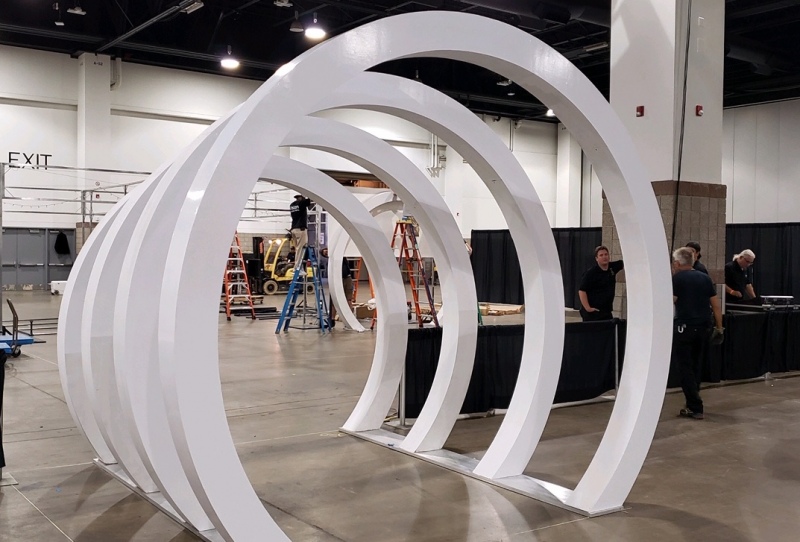 Custom fabricated Arches for event - CNC MDF and custom vinyl