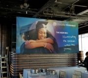 Wide format fabric banner printing for events