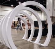 Custom fabricated Arches for event - CNC MDF and custom vinyl