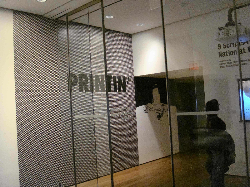 The Intro Wall at this exhibit is printed on an adhesive vinyl.