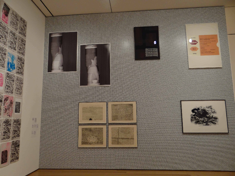 The Gallery walls of Print Out exhibit at MoMA use printed wall vinyls.