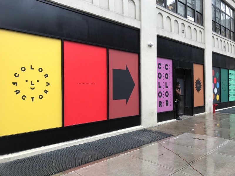 Window Vinyls printing & installation for. Color Factory NYC ls