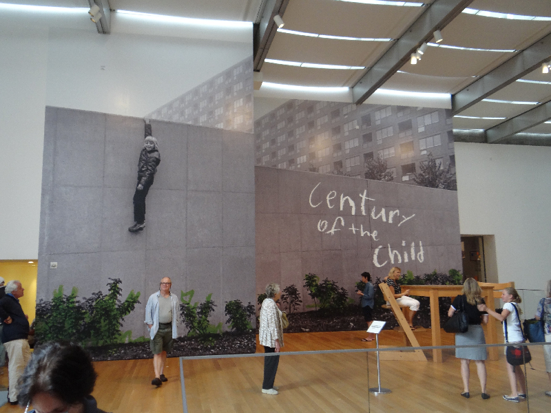 This gigantic wall mural is at MoMA, for the Century Of A Child exhibition.