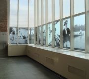 South Street Seaport Museum used translucent vinyl on windows.