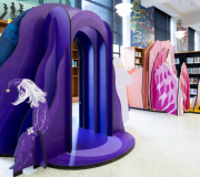 Custom interactive display for Moomins Exhibition -credit Gregg Richards in all photos (@tryating on social).