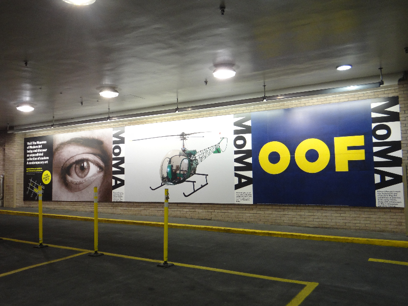 Outdoor advertising large format printed vinyl and installed