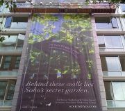 Outdoor vinyl mesh of large building wraps