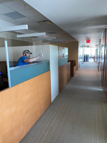 Custom fabrication and installation of plexiglass sneeze guards for. offices & retail