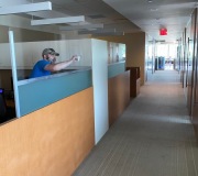 Custom fabrication and installation of plexiglass sneeze guards for. offices & retail