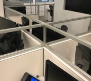 Plexiglass cubicles extensions and dividers for offices