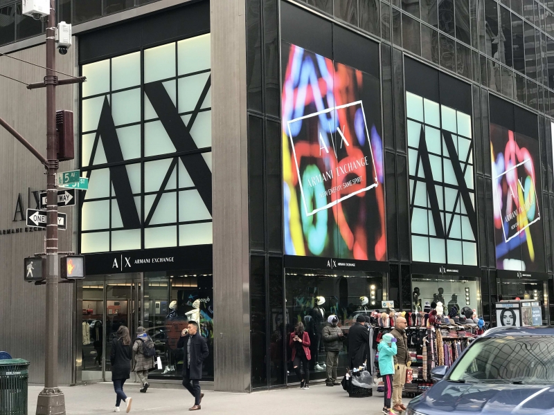 Super wide format window graphics , 5th AVE NYC