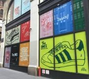 Large scale printed vinyl graphics for Pop Up Store