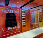 Custom built dimensional hanging display boxes brings product right to the customer. The vibrant colors and added dimension a