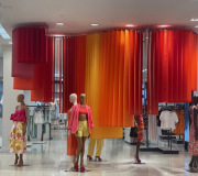 Architectural Paper Installation.  Color X is the sole distributor and manufacturer of Chenel French Paper . Fire rated for instore.  Contact us for more information and see the possibilities