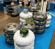 Color X produced for Michael Kors 2D and 3D graphic elements to create a summer vibes experience. Fabricated pool floats are 3D and mirror chrome finished and branded as display props & decor.