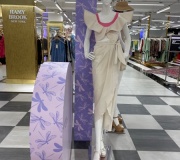 Color X  created various large scale shapes with printed vinyl wrap and custom painting . Spring graphics roll out to Bloomingdales