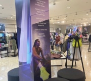 Color X printed on adhesive vinyl and installed this column wrap.
