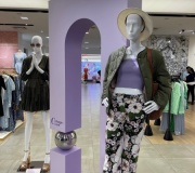 In Store visuals roll out graphics for Bloomingdales.  Custom fabrication , paint finish + welding + vinyl