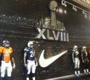 Super Bowl graphics! - Dimensional logo and printed wallpaper