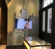 In store event Color X produced back wall graphics with digitally printed and routed dimensional large scale buildings and vinyl wrap wall.