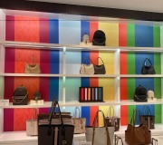 production and installation of printed custom vinyl for fresh look for seasonal change of fixture display.