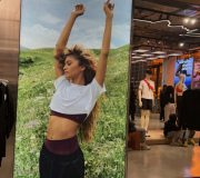 Custom light box with SEG fabric graphic installed retail  store .