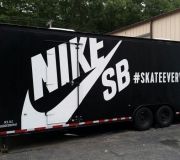 Full trailer vinyl wrap for Nike event